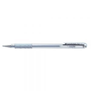 Penna Hybrid Gel grip metallic argento