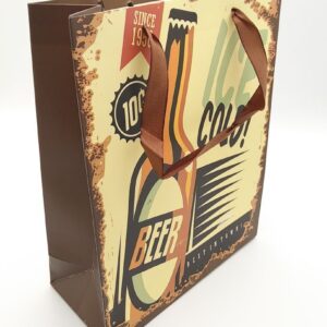 Shopper regalo con manici in raso "Beer" Birra