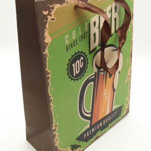 Shopper regalo con manici in raso "Beer" Birra
