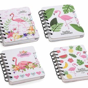 Taccuino a spirale Flamingo con divisori