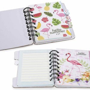 Taccuino a spirale Flamingo con divisori