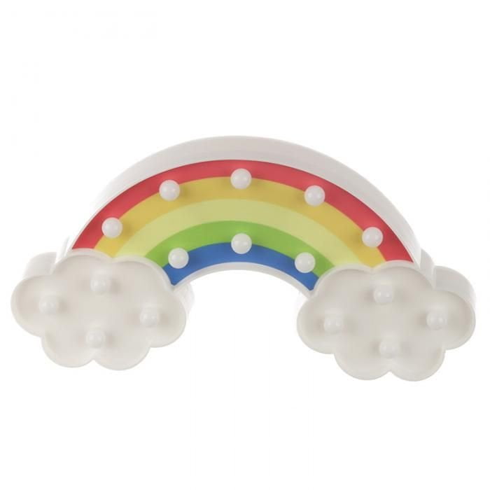 Decorazione con LED Nuvolette con arcobaleno