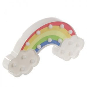Decorazione con LED Nuvolette con arcobaleno