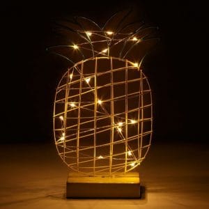 Decorazione con LED in Metallo Ananas