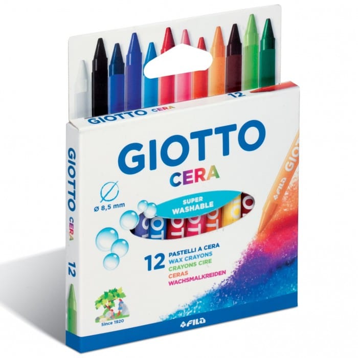 Pastelli a cera 9mm scatola 12pz