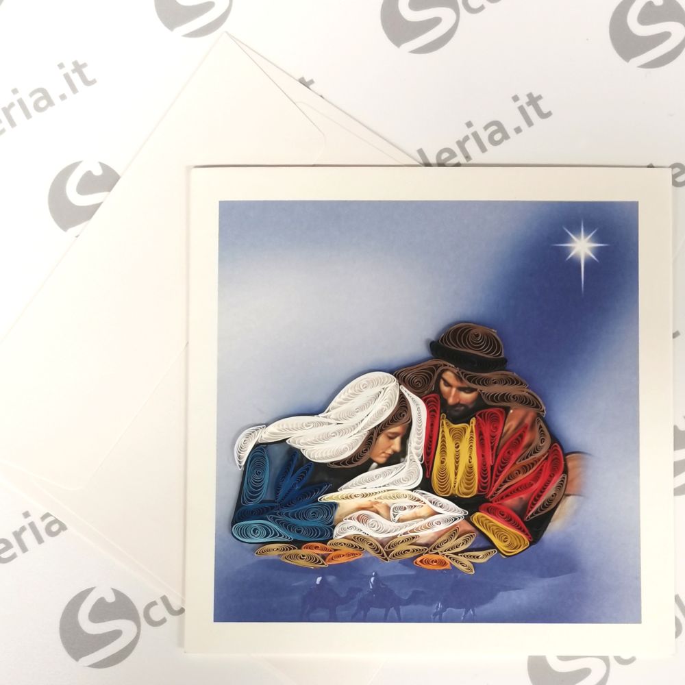 zelqorvaxi.live - Biglietto auguri Origamo Quilling La Natività
