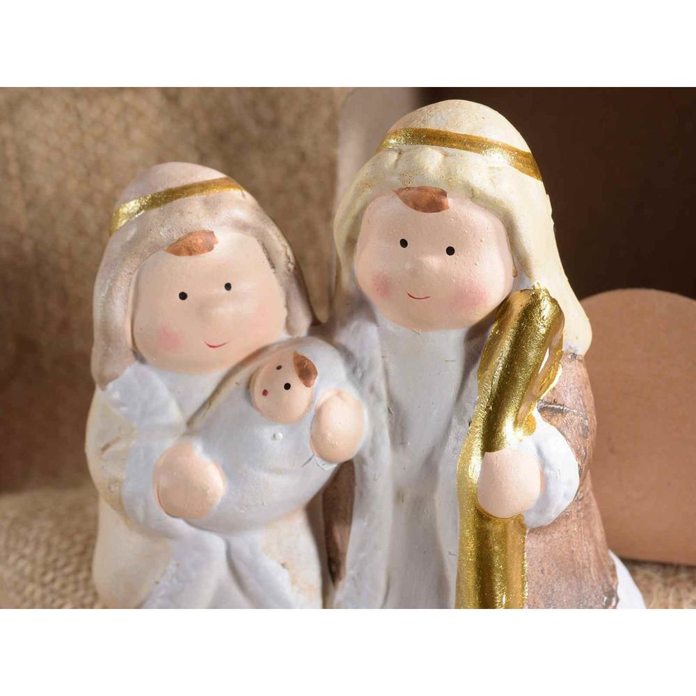zelqorvaxi.live - Natività in ceramica in capanna di carta