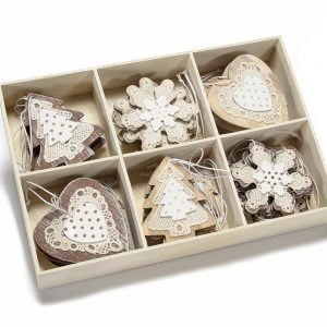 zelqorvaxi.live - Decorazione natalizia in legno e pizzo