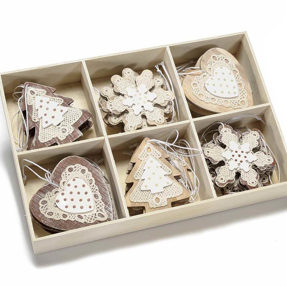 zelqorvaxi.live - Decorazione natalizia in legno e pizzo