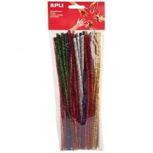 Fili in ciniglia con anima metallica colorati glitter