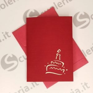 Biglietto auguri mini Origamo PopUp Torta