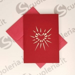 Biglietto auguri mini Origamo PopUp Heart explosion