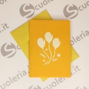 Biglietto auguri mini Origamo PopUp Palloncini
