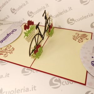 Biglietto auguri Origamo PopUp Bicicletta