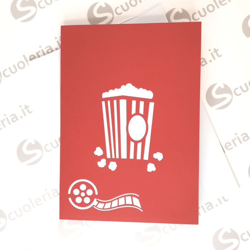 Biglietto auguri Origamo PopUp Pop corn