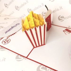 Biglietto auguri Origamo PopUp Pop corn