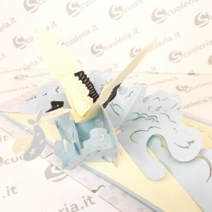 Biglietto auguri Origamo PopUp Cicogna bimbo