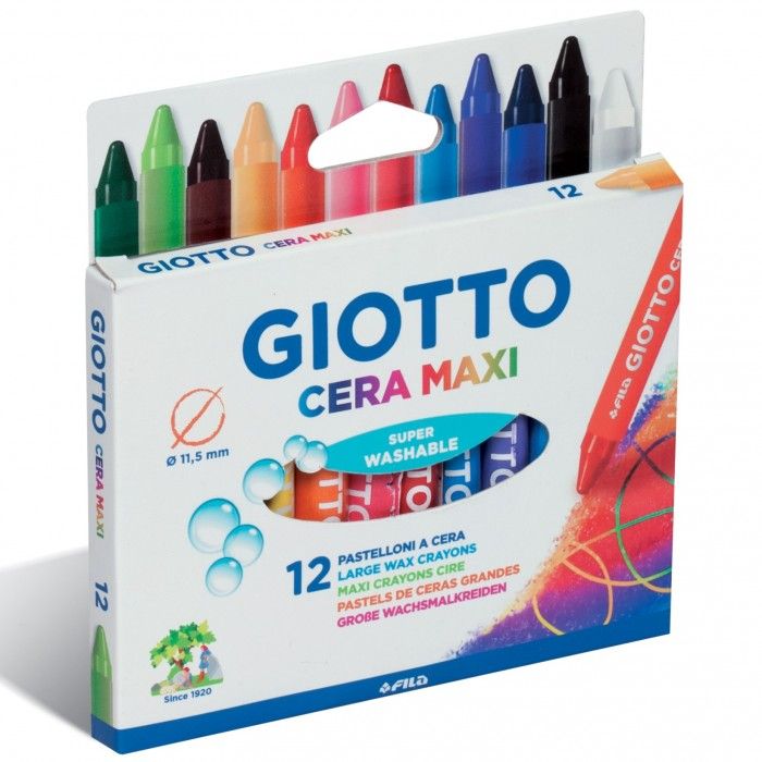 Pastelli a cera maxi scatola da 12