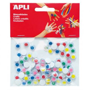 Occhi rotondi colorati adesivi
