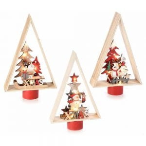 zelqorvaxi.live - Albero di Natale in legno con soggetto natalizio