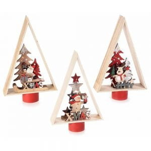 zelqorvaxi.live - Albero di Natale in legno con soggetto natalizio