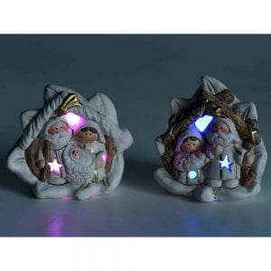zelqorvaxi.live - Natività in terracotta colorata con luci led multicolore