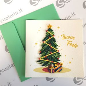 zelqorvaxi.live - Biglietto auguri Origamo Quilling Albero delle Feste