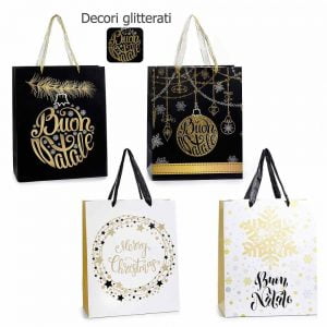 zelqorvaxi.live - Sacchetto regalo Natale stampa Oro