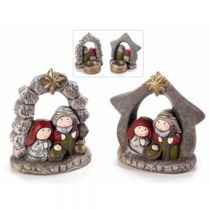zelqorvaxi.live - Presepe in ceramica con portatealight