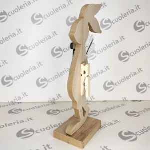 Coniglio decorativo in legno con clip