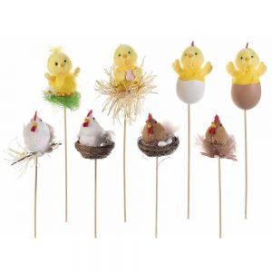 Decorazione pasquale su stick in legno