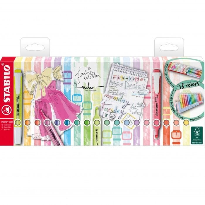 Set da scrivania evidenziatori Stabilo Swing Cool