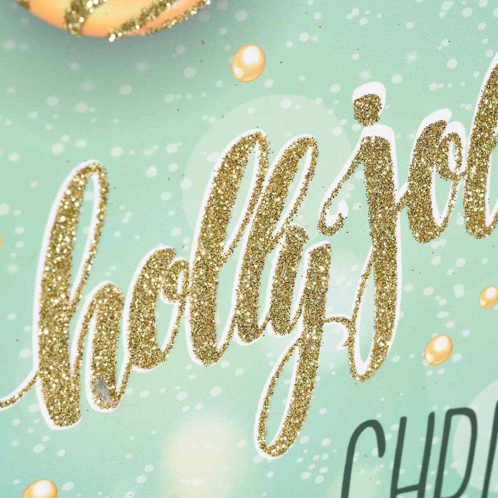Sacchetto regalo Natale decori e glitter