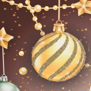 Sacchetto regalo Natale decori e glitter