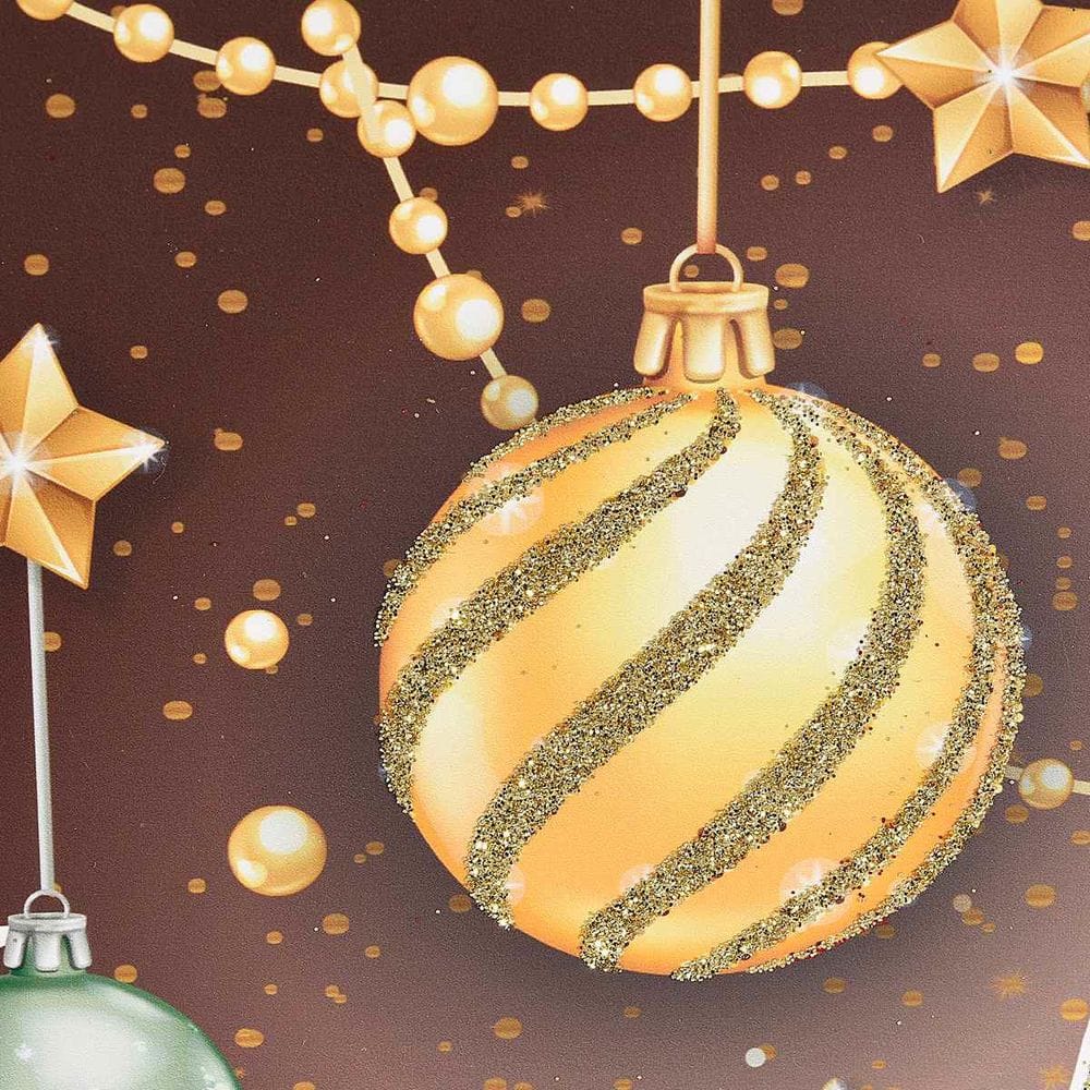 Sacchetto regalo Natale decori e glitter