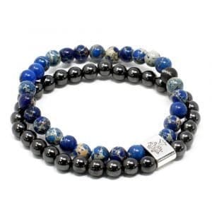 Bracciali coppia in Pietra Magnetici Sodalite