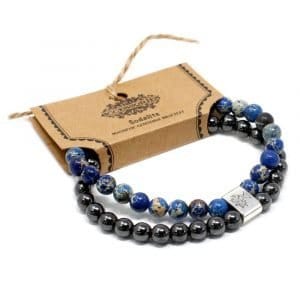 Bracciali coppia in Pietra Magnetici Sodalite