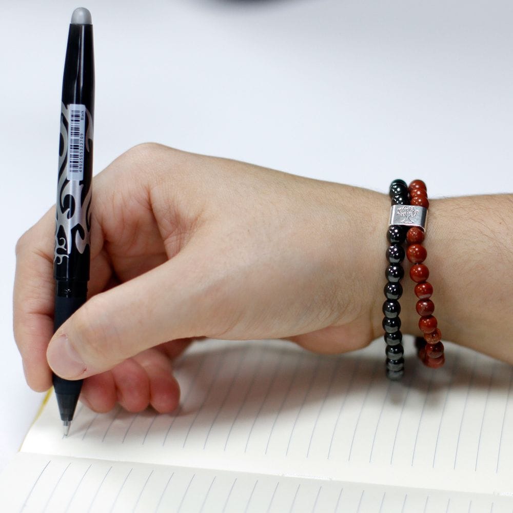 Bracciali coppia in Pietra Magnetici Granito rosso