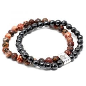 Bracciali coppia in Pietra Magnetici Pelle di leopardo