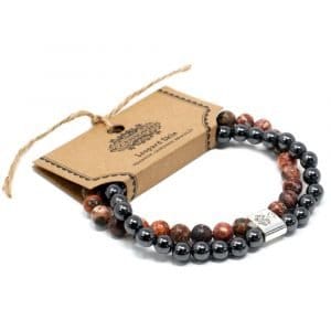 Bracciali coppia in Pietra Magnetici Pelle di leopardo