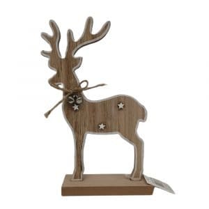 Renna in legno con campanelle