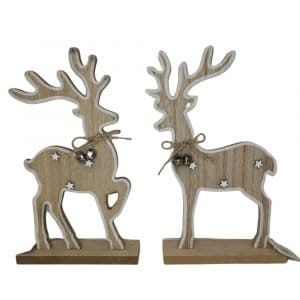 Renna in legno con campanelle