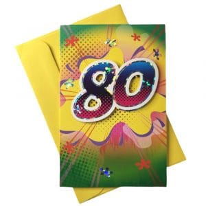 Biglietto auguri Compleanno 80