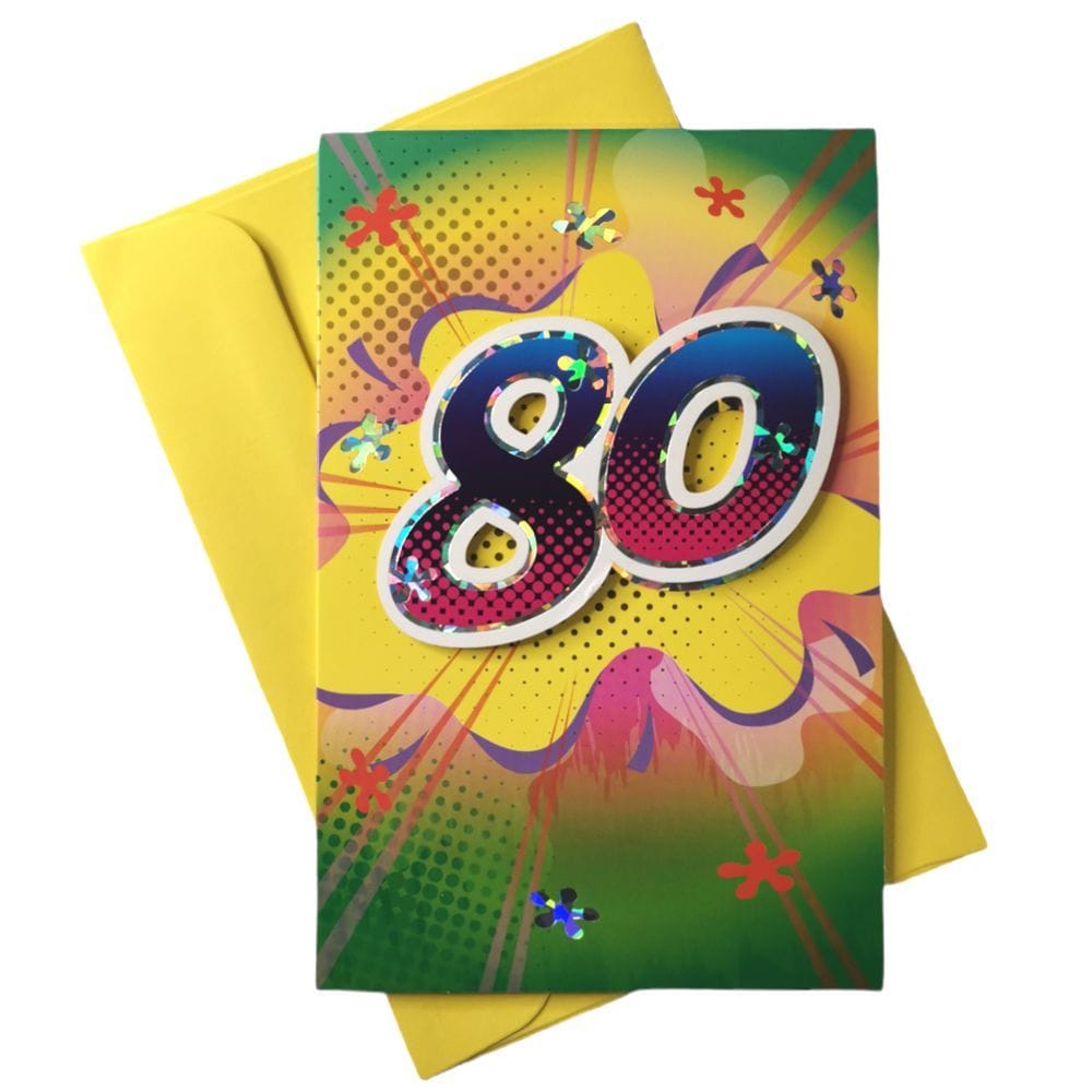 Biglietto auguri Compleanno 80