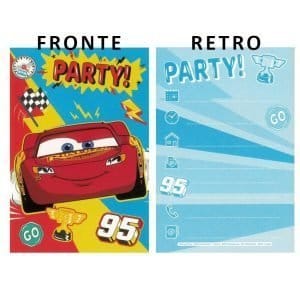 Inviti festa con busta Cars