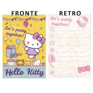 Inviti festa con busta Hello Kitty