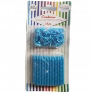 Candeline per torta 24 blu