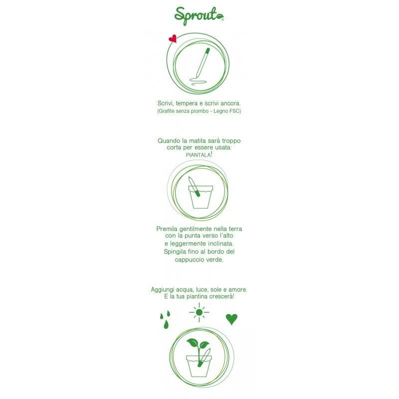 Matita Sprout con segnalibro - Mamma