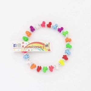 Braccialetto elastico Trrtlz Unicornz fluo Unicorno