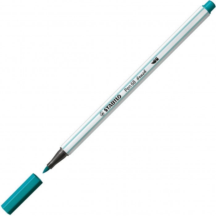 Pennarello Pen68 brush - 51 blu turchese
